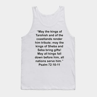 Psalm 72:10-11 New International Version Bible Verse Typography Tank Top